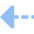 Triangle Arrow Dashed Left Icon from Sharp Flat Set