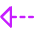 Triangle Arrow Dashed Left Icon from Core Neon Set