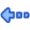 Triangle Arrow Dashed Left Icon from Plump Duo Set
