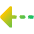 Triangle Arrow Dashed Left Icon from Core Gradient Set