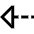 Triangle Arrow Dashed Left Icon from Sharp Line Set
