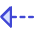 Triangle Arrow Dashed Left Icon from Core Duo Set