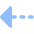 Triangle Arrow Dashed Left Icon from Core Flat Set