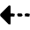 Triangle Arrow Dashed Left Icon from Core Solid Set