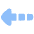 Triangle Arrow Dashed Left Icon from Plump Flat Set