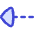 Triangle Arrow Dashed Left Icon from Flex Duo Set
