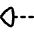 Triangle Arrow Dashed Left Icon from Flex Line Set