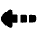 Triangle Arrow Dashed Left Icon from Plump Solid Set