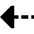 Triangle Arrow Dashed Left Icon from Sharp Solid Set