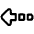 Triangle Arrow Dashed Left Icon from Plump Line Set