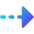 Triangle Arrow Dashed Right Icon from Core Gradient Set