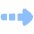 Triangle Arrow Dashed Right Icon from Plump Flat Set