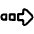 Triangle Arrow Dashed Right Icon from Plump Line Set