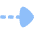 Triangle Arrow Dashed Right Icon from Flex Flat Set