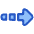 Triangle Arrow Dashed Right Icon from Plump Duo Set