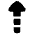 Triangle Arrow Dashed Warm Up Icon from Plump Solid Set