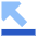 Triangle Arrow Diagonal Top Left Icon from Sharp Flat Set
