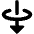 Triangle Arrow Elipse Down Icon from Core Remix Set