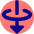 Triangle Arrow Elipse Down Icon from Core Pop Set