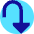 Triangle Arrow Turn Down Right Icon from Sharp Pop Set
