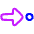 Triangle Arrows Step Icon from Plump Neon Set
