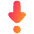 Triangle Arrows Step Into Icon from Plump Gradient Set