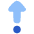 Triangle Arrows Step Out Icon from Plump Flat Set