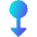Triangle Arrows Swipe Down Alt Icon from Core Gradient Set
