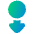 Triangle Arrows Swipe Down Alt Icon from Plump Gradient Set