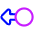 Triangle Arrows Swipe Left Alt Icon from Plump Neon Set