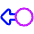 Triangle Arrows Swipe Left Alt Icon from Plump Neon Set