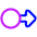 Triangle Arrows Swipe Right Alt Icon from Plump Neon Set