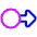 Triangle Arrows Swipe Right Alt Icon from Plump Neon Set
