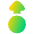 Triangle Arrows Swipe Up Alt Icon from Plump Gradient Set