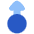Triangle Arrows Swipe Up Alt Icon from Plump Flat Set