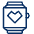 Smartwatch Favorite Heart 3 Icon from Cyber Line Set | Free Download as SVG Vector and Transparent PNG | Streamline icons