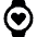 Smart Watch Circle Heart Alternate Icon from Ultimate Bold Set