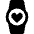 Smart Watch Circle Heart Favourite Icon from Nova Solid Set