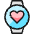 Smart Watch Circle Heart Icon from Ultimate Colors Set