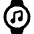 Smart Watch Circle Music Alternate Icon from Ultimate Bold Set