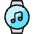 Smart Watch Circle Music Icon from Ultimate Colors Set