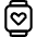 Smart Watch Square Heart Icon from Ultimate Regular Set