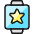 Smart Watch Square Star Icon from Ultimate Colors Set