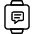 Smart Watch Square Text Icon from Ultimate Light Set