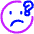 Puzzled Smiley Icon from Plump Neon Set