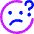 Puzzled Smiley Icon from Core Neon Set