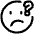 Puzzled Smiley Icon from Plump Line Set