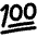 Reaction Emoji 100 Icon from Flex Solid Set