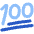 Reaction Emoji 100 Icon from Flex Flat Set