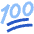 Reaction Emoji 100 Icon from Sharp Flat Set